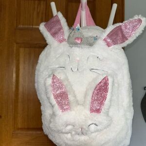 Cute Bunny Backpack with Pink Glitter Ears